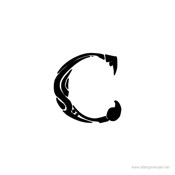 Tribal Garamond Font Alphabet C