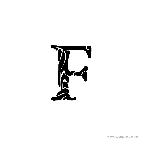 Tribal Garamond Font Alphabet F