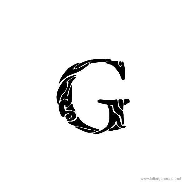 tribal letter g tattoo designs