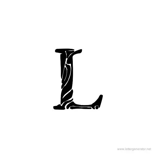 Tribal Garamond Font Alphabet L