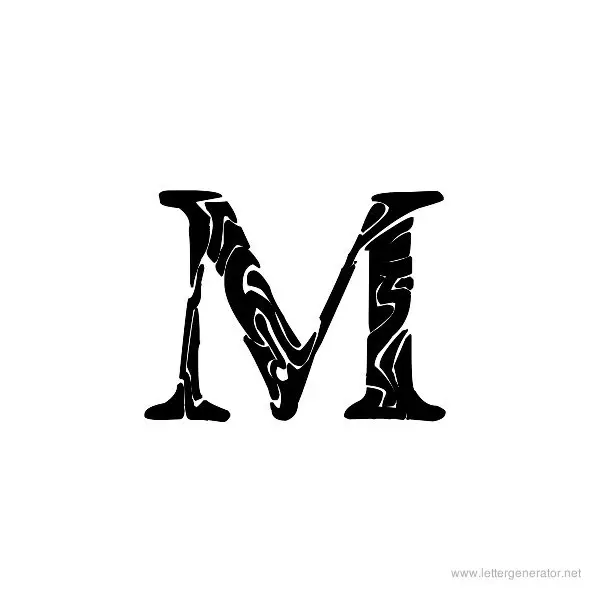 Tribal Garamond Font Alphabet M