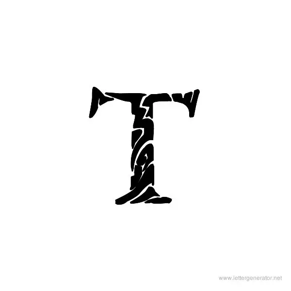 Tribal Garamond Font Alphabet T
