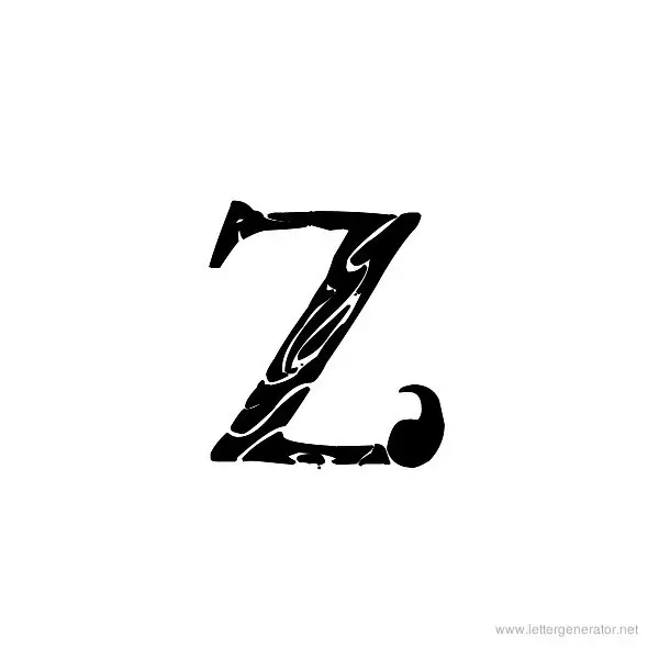 Tribal Garamond Font Alphabet Z