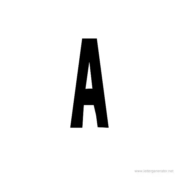 Half Cut Gothic Font Alphabet A