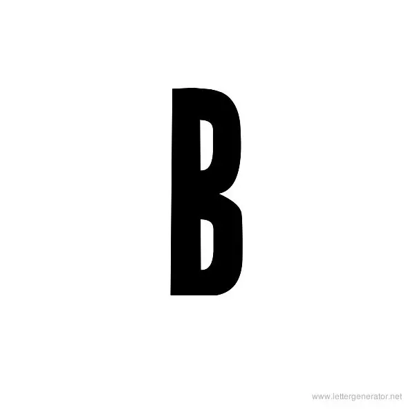 Half Cut Gothic Font Alphabet B