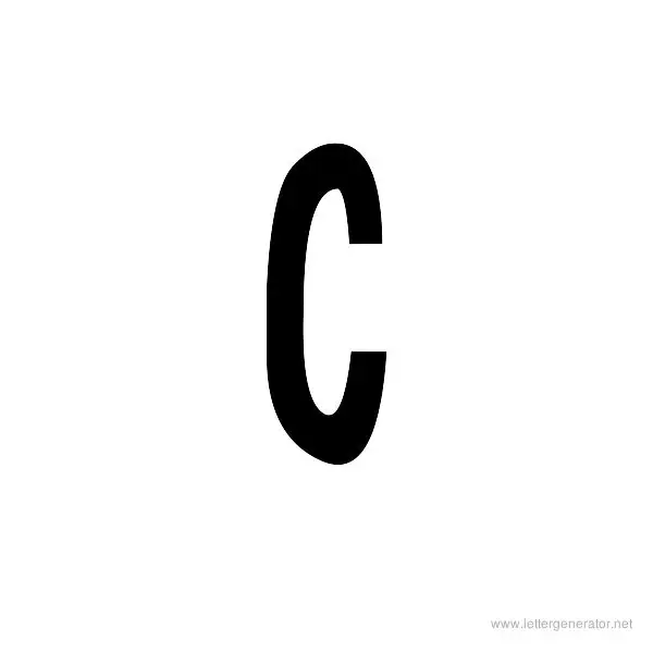 Half Cut Gothic Font Alphabet C