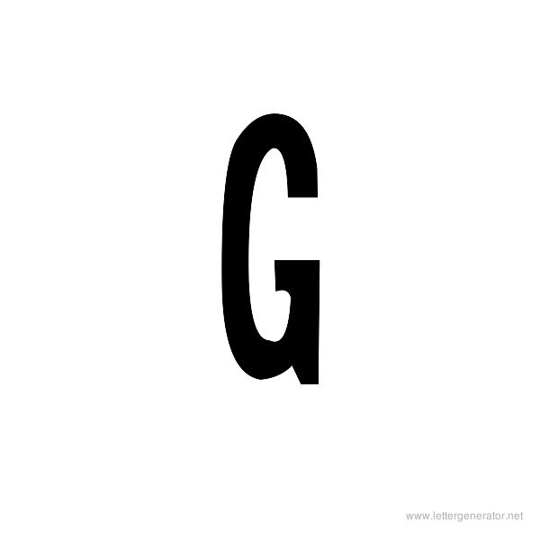 Half Cut Gothic Font Alphabet G