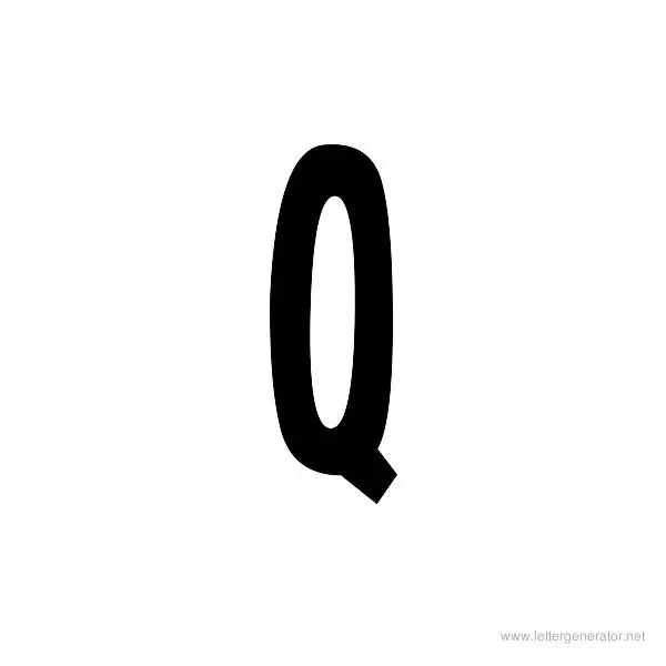 Half Cut Gothic Font Alphabet Q