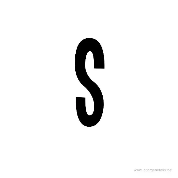 Half Cut Gothic Font Alphabet S