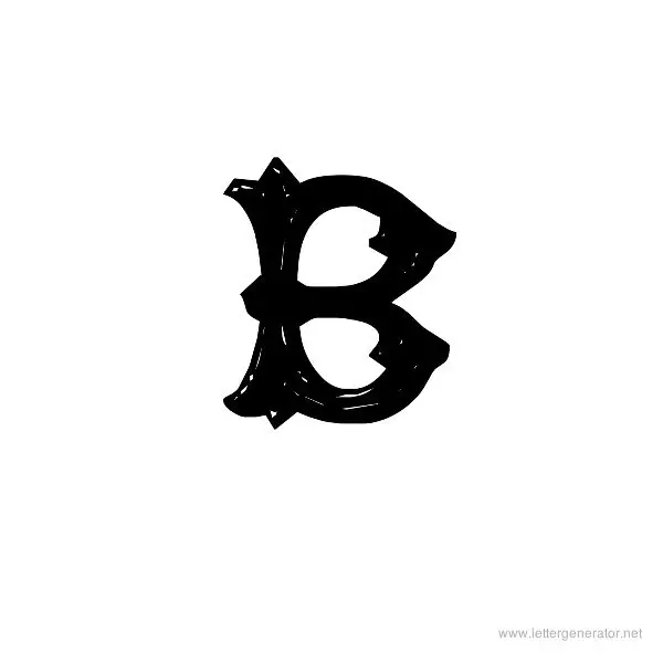RoughTuscan Font Alphabet B