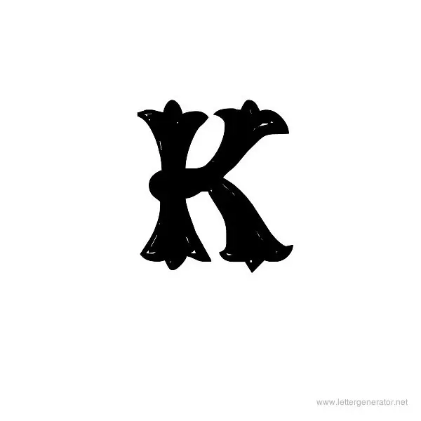 RoughTuscan Font Alphabet K