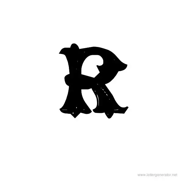 RoughTuscan Font Alphabet R