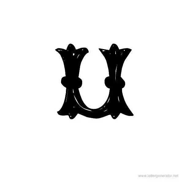 RoughTuscan Font Alphabet U