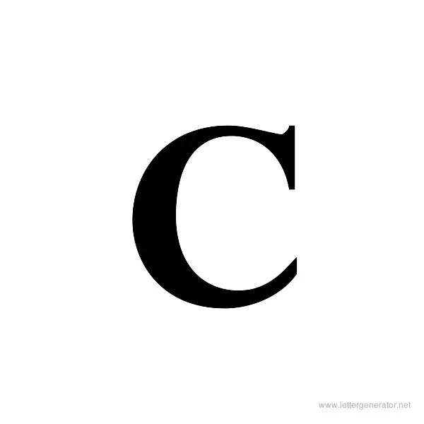 Title Wave Font Alphabet C