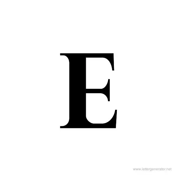 Title Wave Font Alphabet E