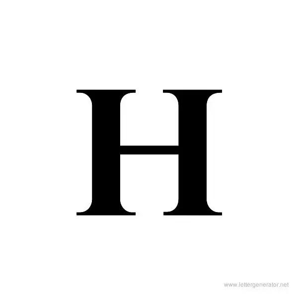 Title Wave Font Alphabet H