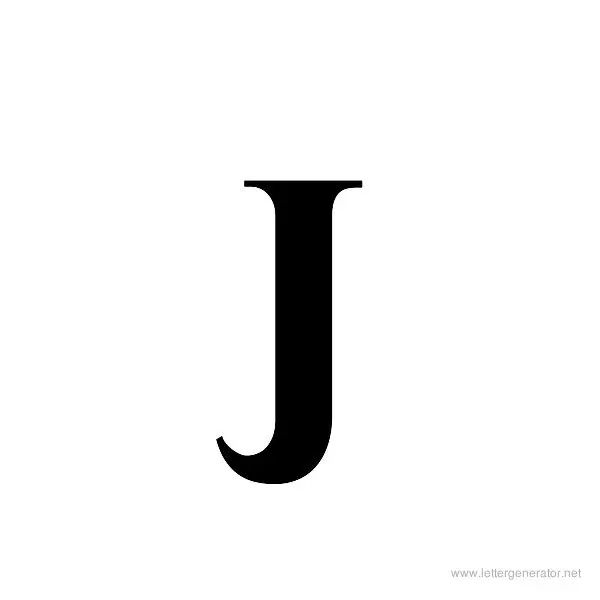 Title Wave Font Alphabet J
