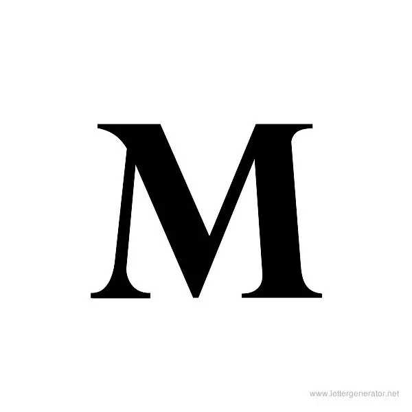 Title Wave Font Alphabet M