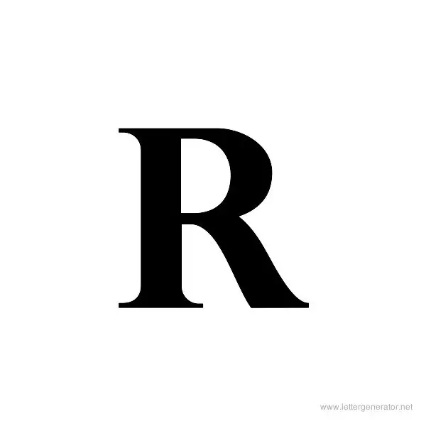 Title Wave Font Alphabet R