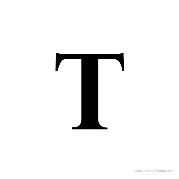Title Wave Font Alphabet T