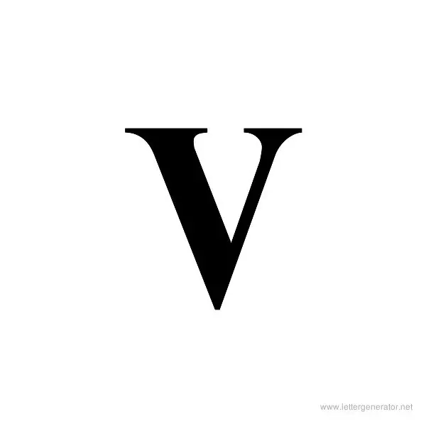 Title Wave Font Alphabet V