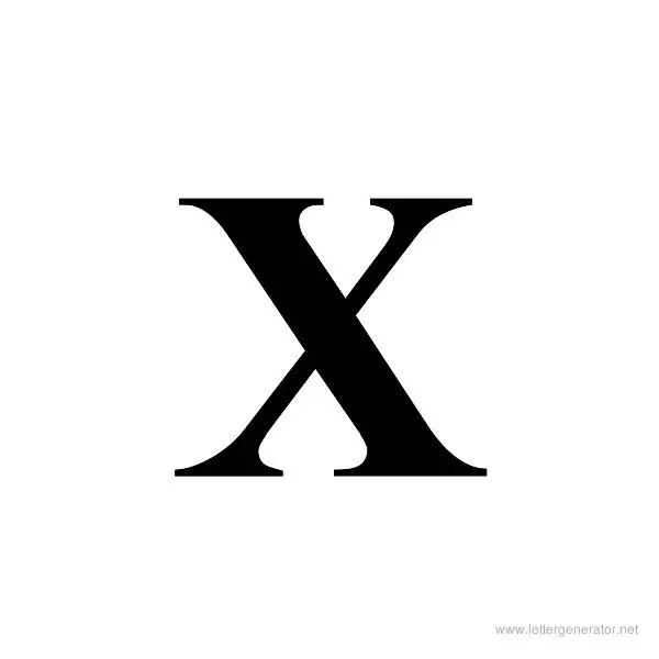 Title Wave Font Alphabet X