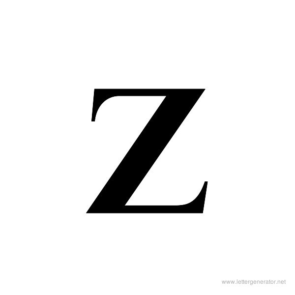 Title Wave Font Alphabet Z