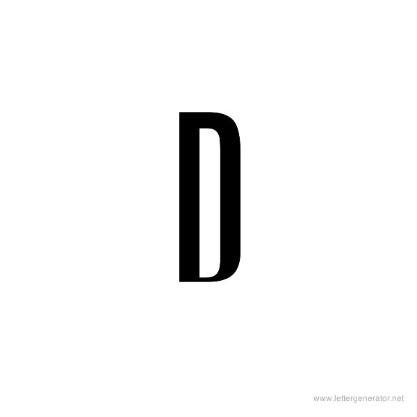 StageDive Font Alphabet D