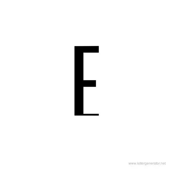 StageDive Font Alphabet E