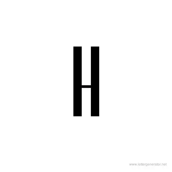 StageDive Font Alphabet H
