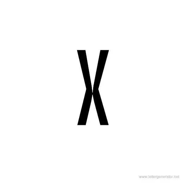 StageDive Font Alphabet X