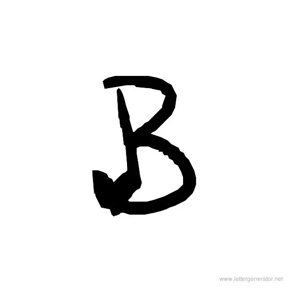 Love Letters Font Alphabet B