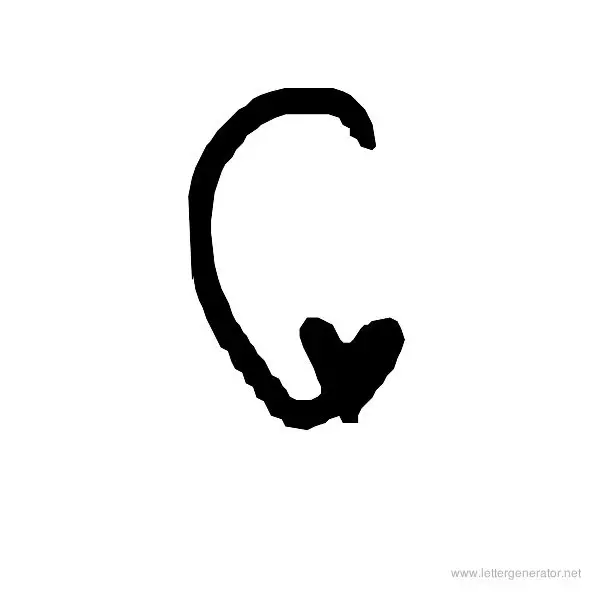 Love Letters Font Alphabet C