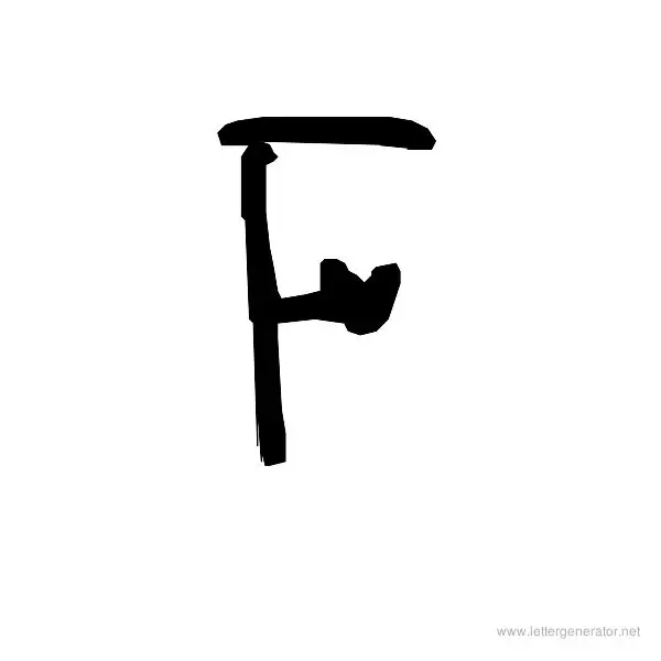 Love Letters Font Alphabet F