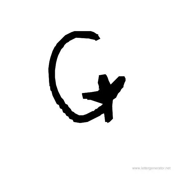 Love Letters Font Alphabet G