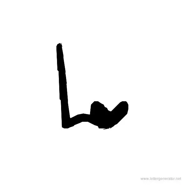 Love Letters Font Alphabet L