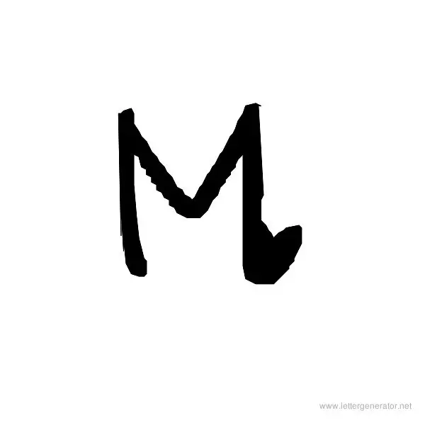 Love Letters Font Alphabet M