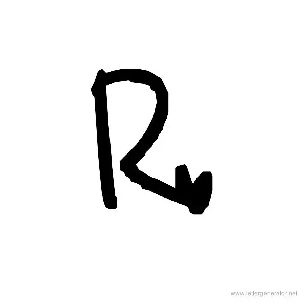 Love Letters Font Alphabet R