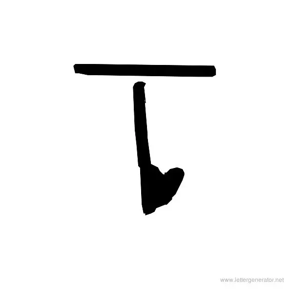Love Letters Font Alphabet T