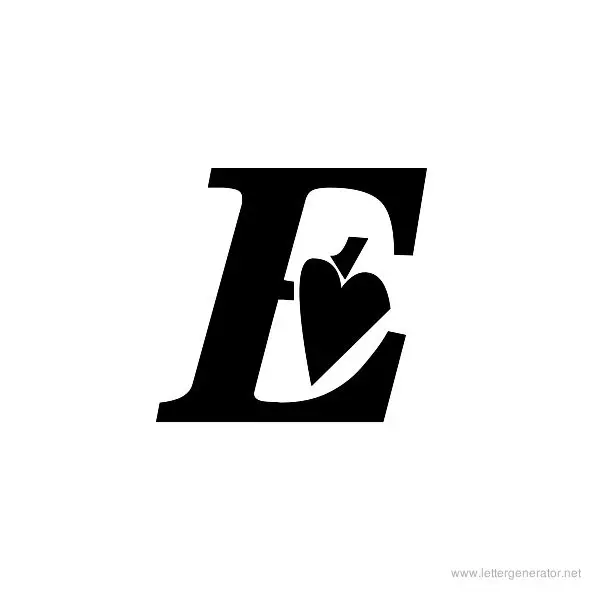Times New Romance Font Alphabet E