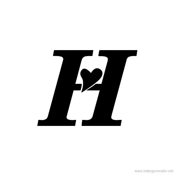 Times New Romance Font Alphabet H