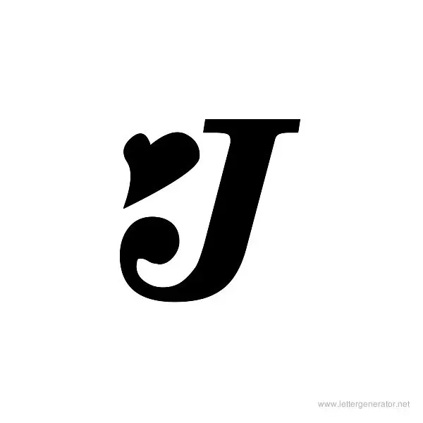 Times New Romance Font Alphabet J