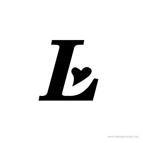 Times New Romance Font Alphabet L