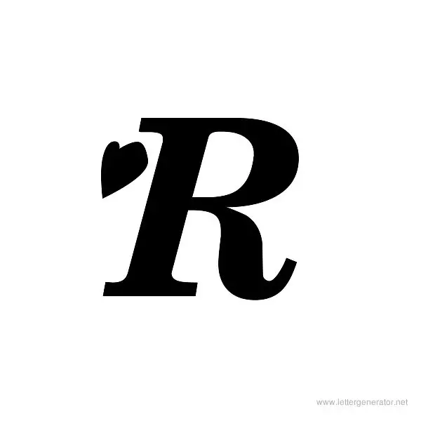 Times New Romance Font Alphabet R