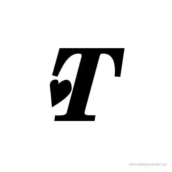 Times New Romance Font Alphabet T