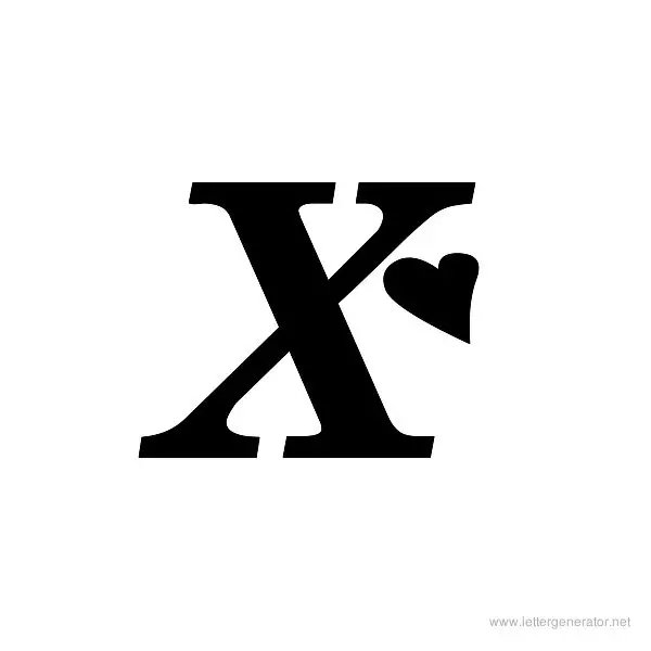 Times New Romance Font Alphabet X