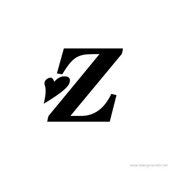 Times New Romance Font Alphabet Z