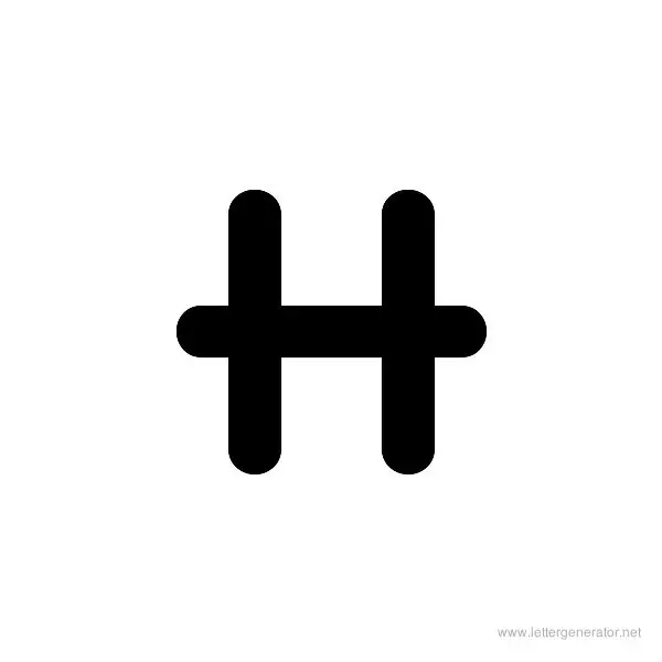 A.Lewis Font Alphabet H