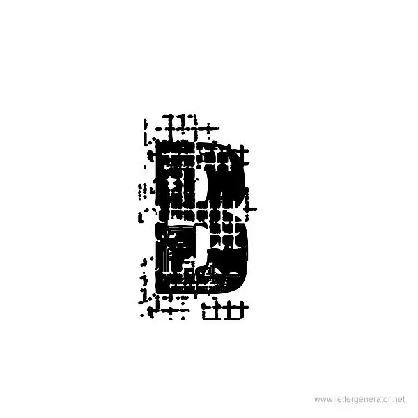 Gridlock'd Font Alphabet B