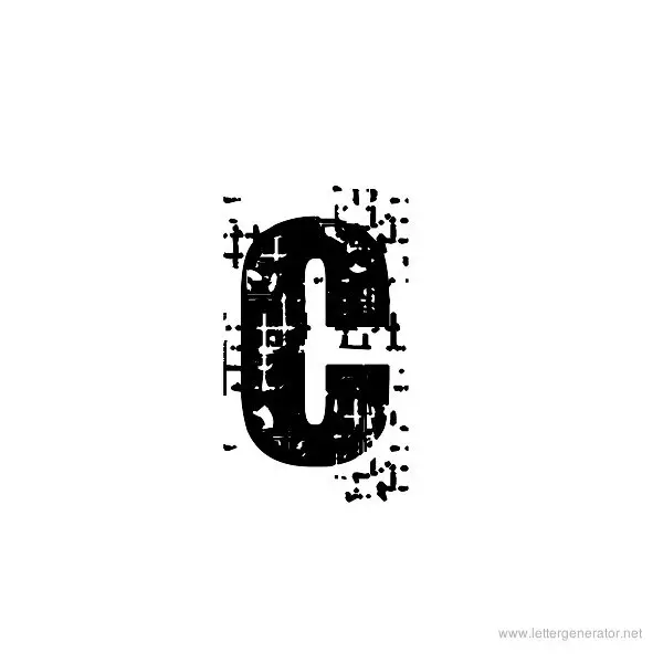 Gridlock'd Font Alphabet C